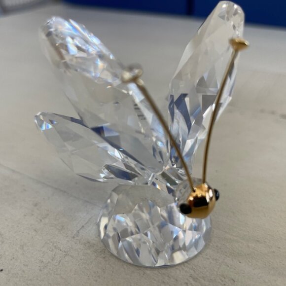 SWAROVSKI BUTTERFLY WITH GOLD MASK RETIRED NO BOX PREOWNED
